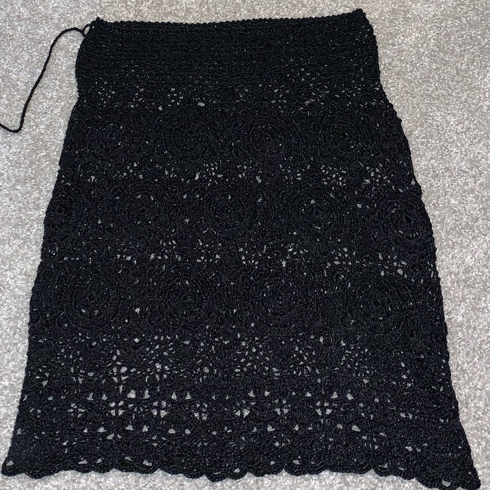 Crochet beautiful skirt with lurex